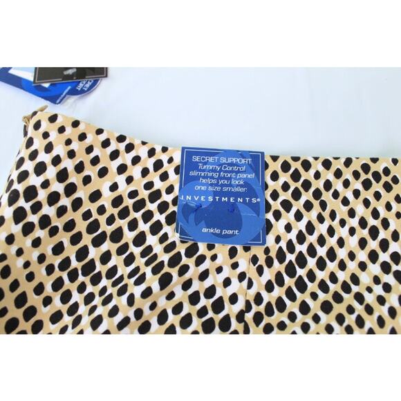 Investments Brand Womens Ankle Pants Size 18 Slimming Snakeskin Print NWT - Picture 3 of 8